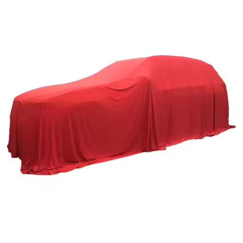 Drap de présentation voiture showroom rouge